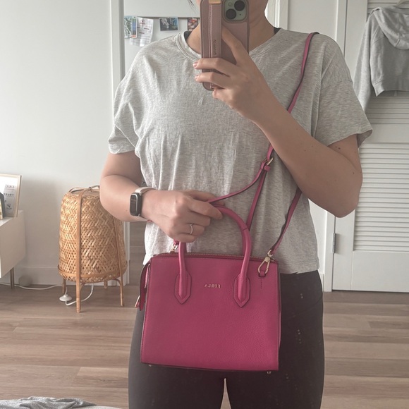 Furla Pink Satchel Crossbody Bag leather - Picture 6 of 9